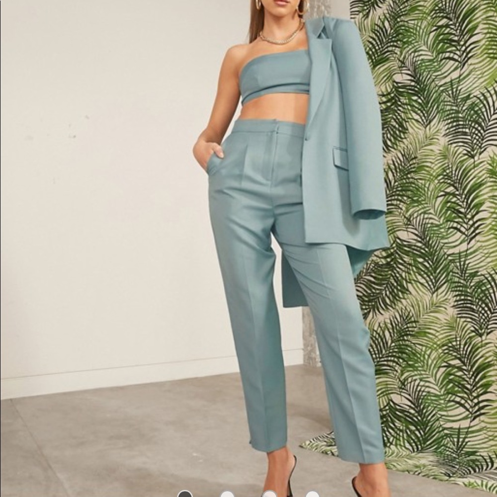 ASOS DESIGN shrunken dad suit pants